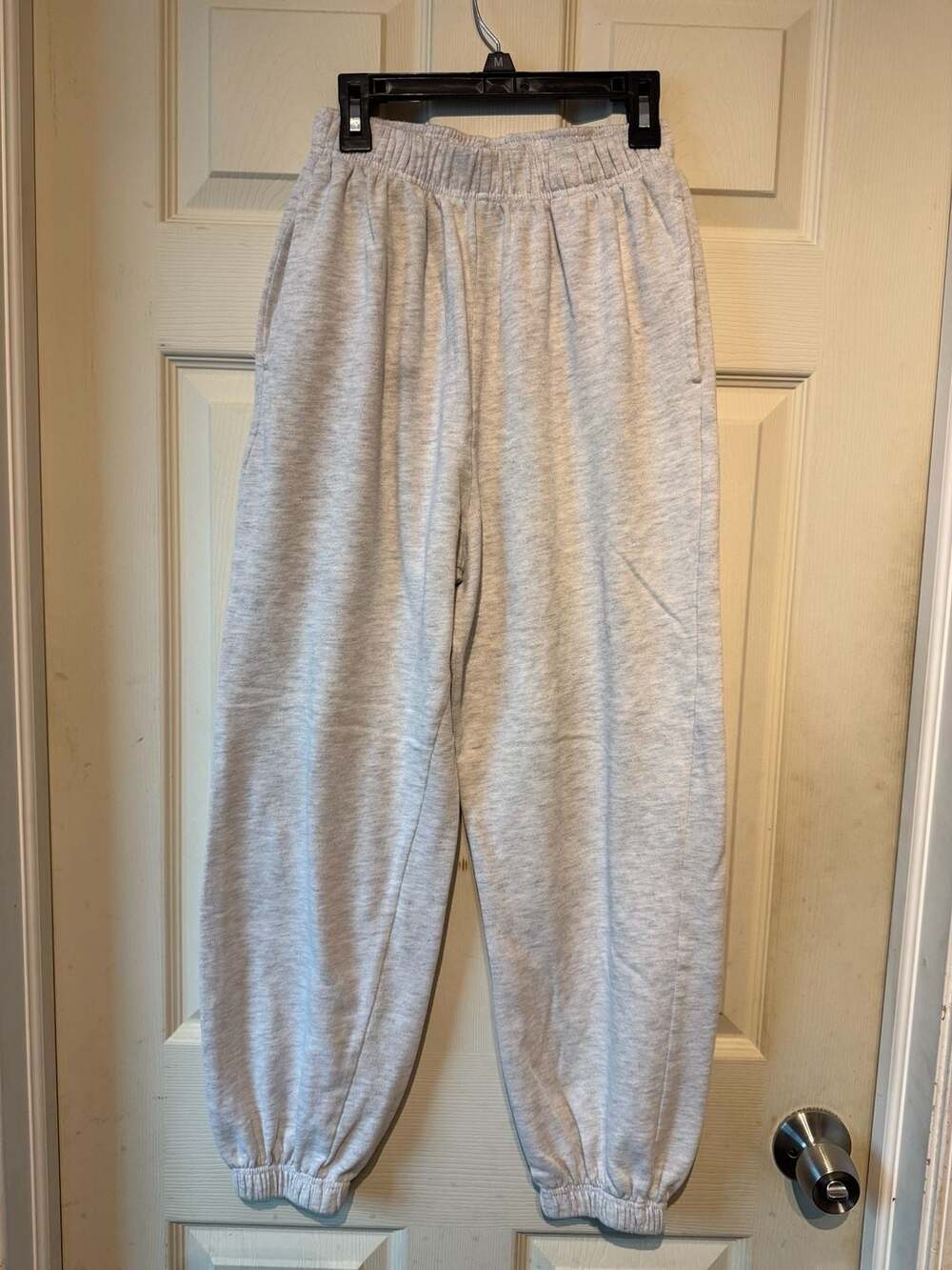 Garage Jogger Sweatpants Size XS Light Gray Fleece Cinch Bottom